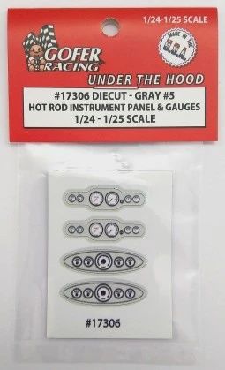 Gofer Racing Decals Hot Rod Instrument Panel &amp; Gauges Gray #5 (GOF17306)