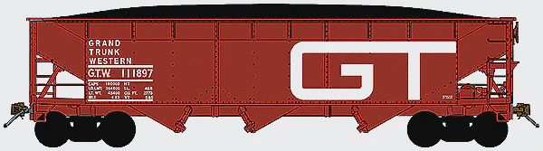 Grand Trunk Western (Post-1962 Scheme, Boxcar Red, Large GT Logo) (188-73542)