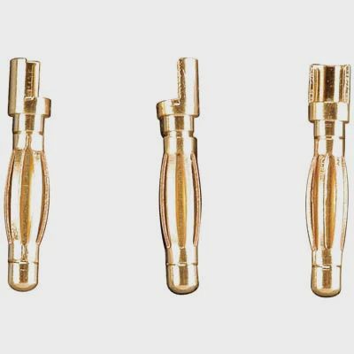 Great Planes Gold Plate Bullet Connector Male 2mm (3) (GPMM3110)