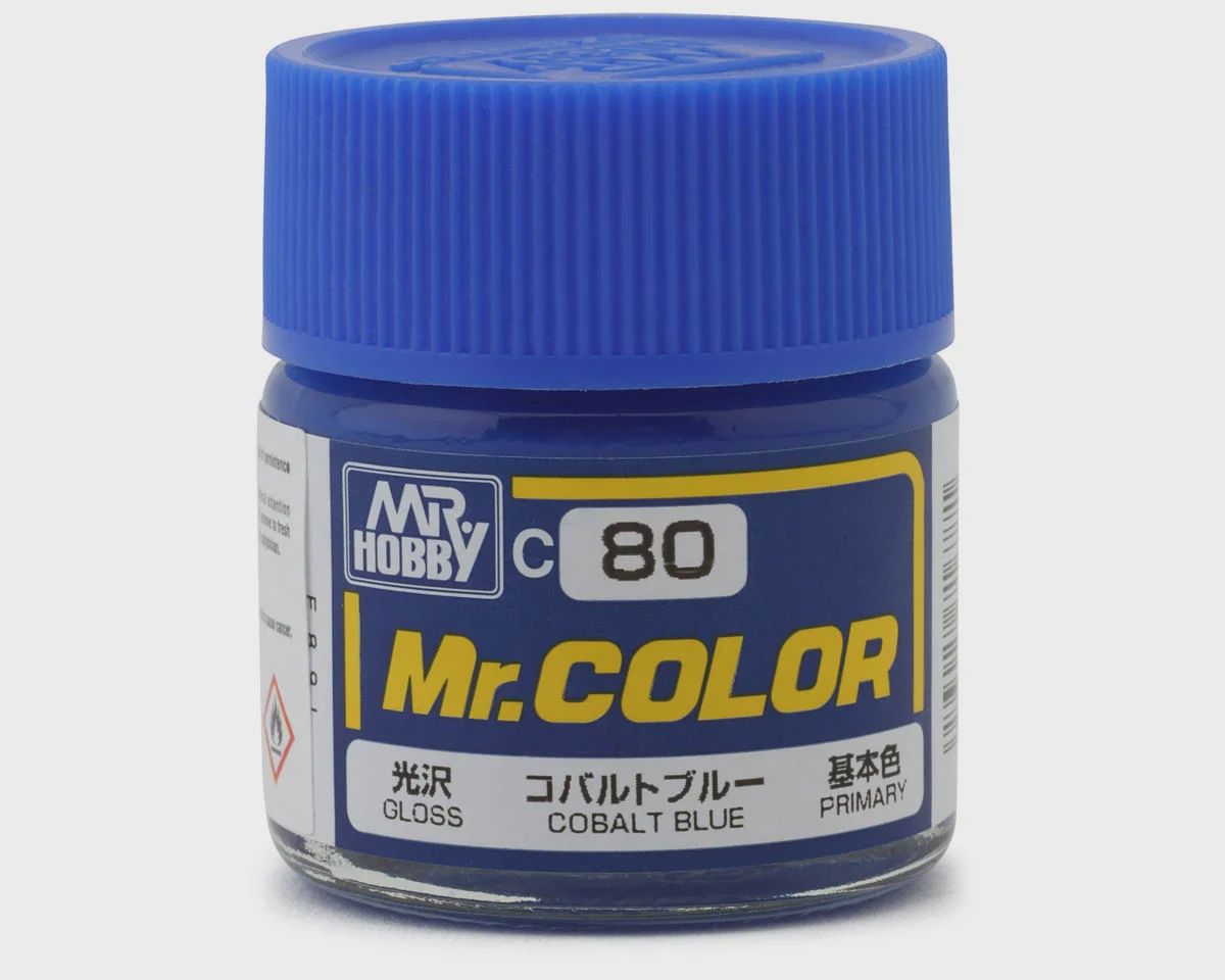 GSI Creos Mr. Hobby C80 Semi Gloss Cobalt Blue Acrylic Hobby Paint (10ml) (GUZC080)