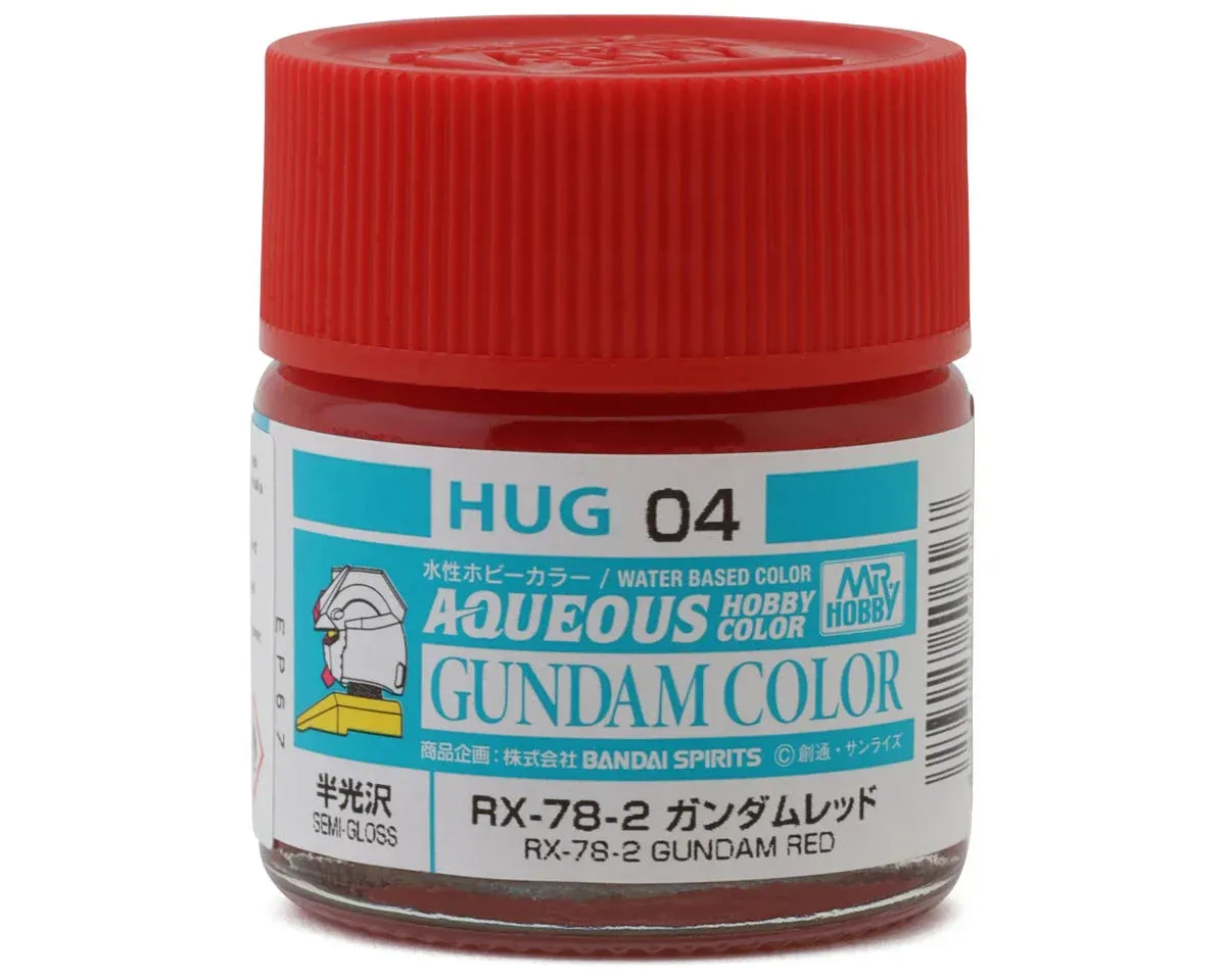 GSI Creos Mr. Hobby "Aqueous Gundam Color" Acrylic paint (RX-78-2 Gundam Red) (10ml) (Semi Gloss) (GUZHUG04)