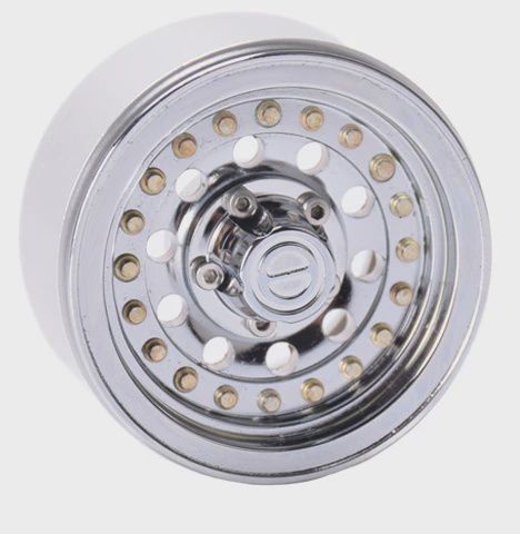 Hamilton Hobbies 1.9 Silver Titanium Metal Beadlock Wheel Rims (HAM136039)