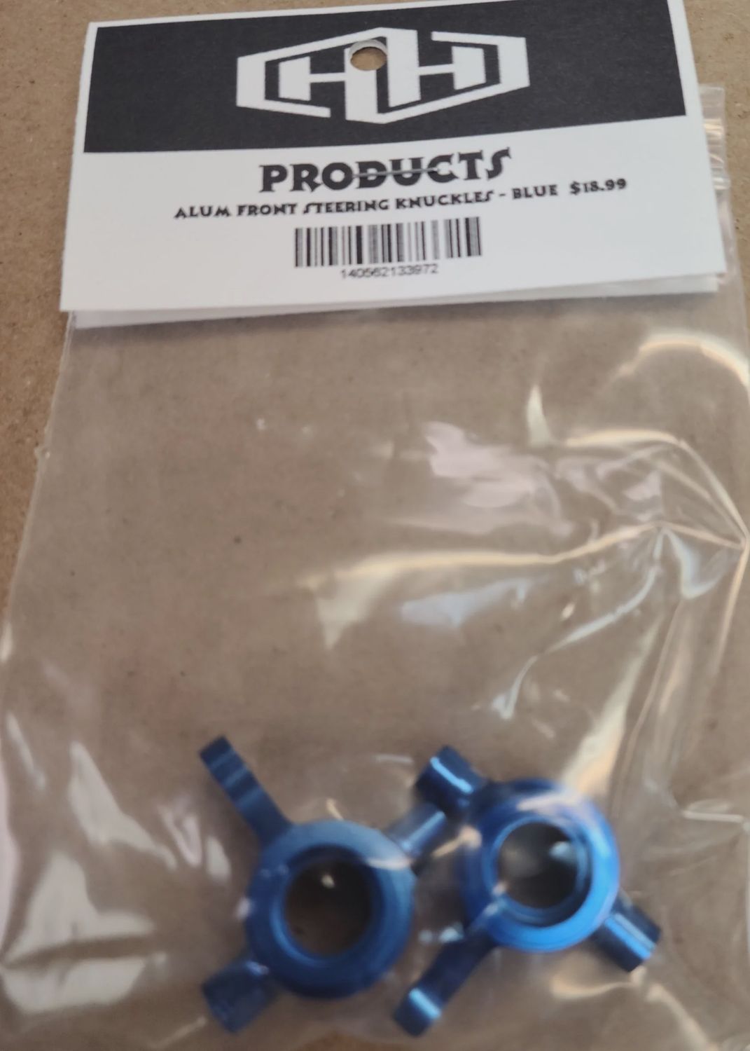 Hamilton Hobbies Aluminum Front Steering Knuckles - Blue (HAM133972)