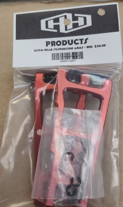 Hamilton Hobbies RED ALUM REAR A ARM SLASH 4WD (HAM133977)