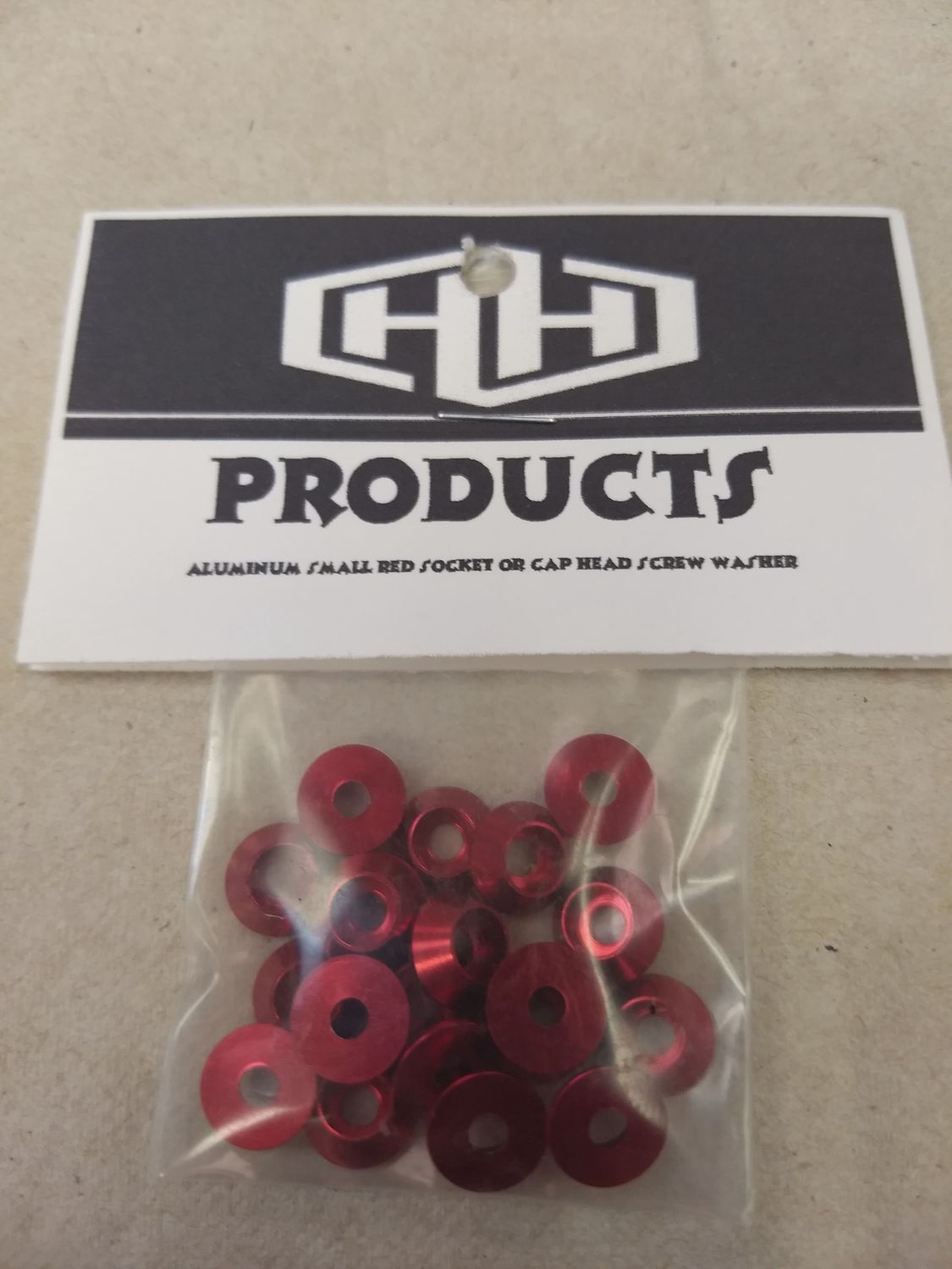 Hamilton Hobbies Aluminum Small Red Washers 3mm (4) (HAM5433-RED)