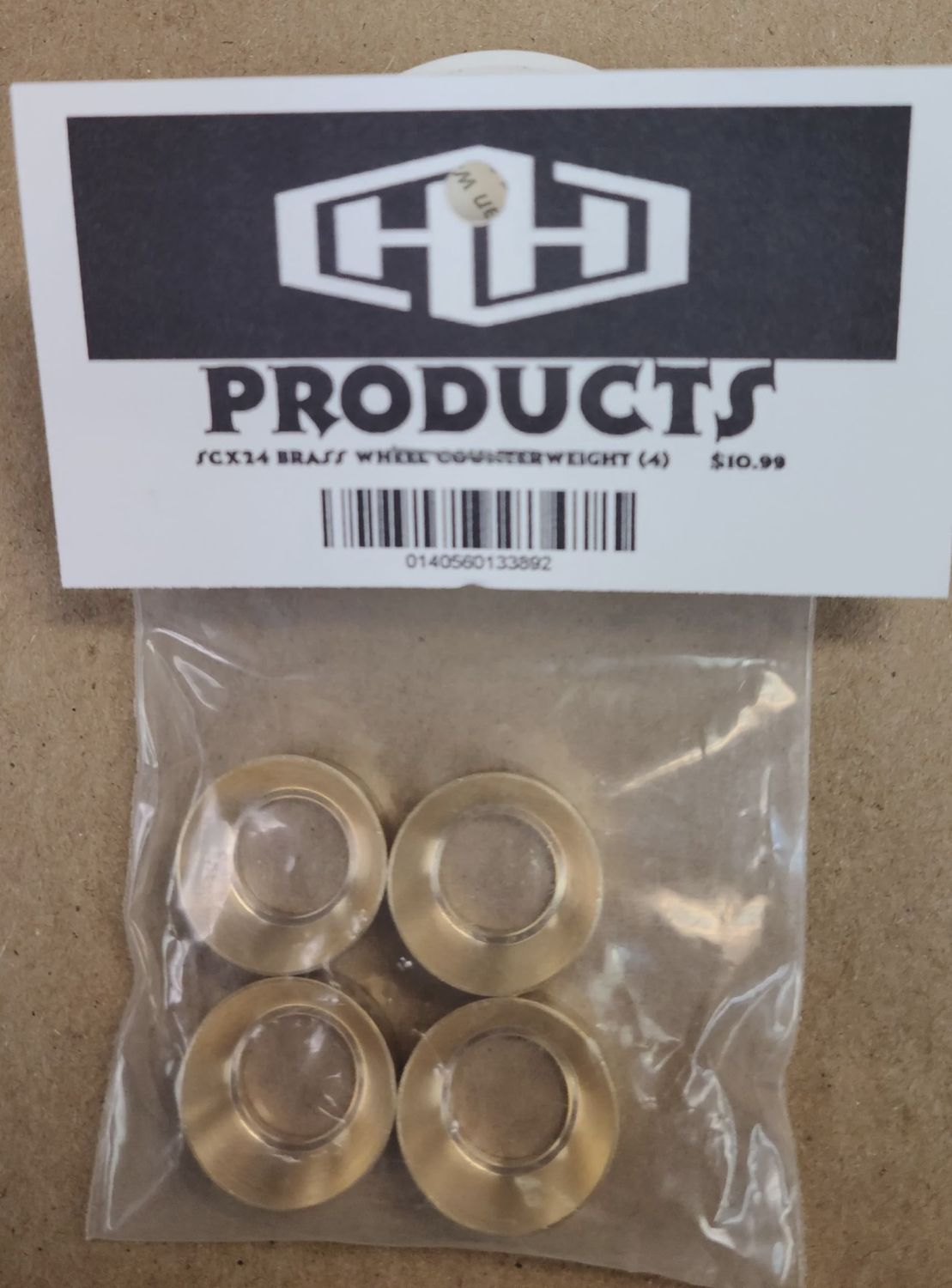 Hamilton Hobbies SCX24 BRASS WHEEL COUNTERWEIGHT (HAM133892)