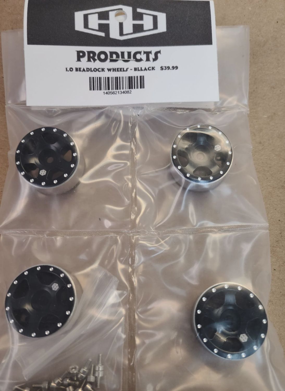 Hamilton Hobbies SCX24 STARFISH BEADLOCK - BLACK (HAM134082)