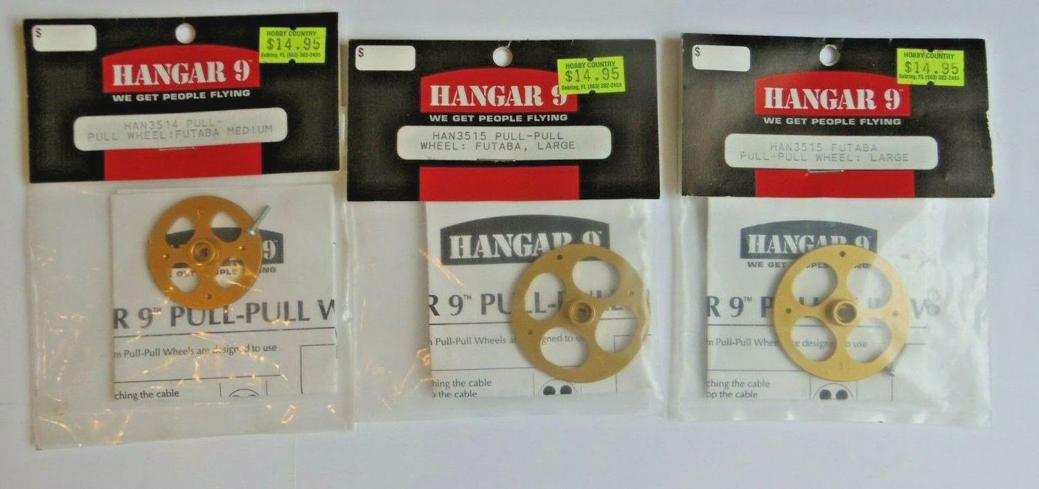 Hangar 9 Pull-Pull Wheel: Futaba, Medium (HAN3514)