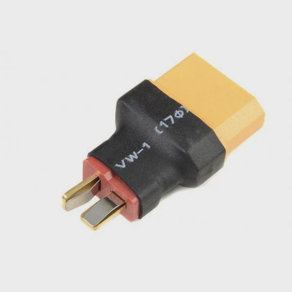 Hamilton Hobbies MALE T PLUG TO XT90 FEMALE (1) (HAM06904)
