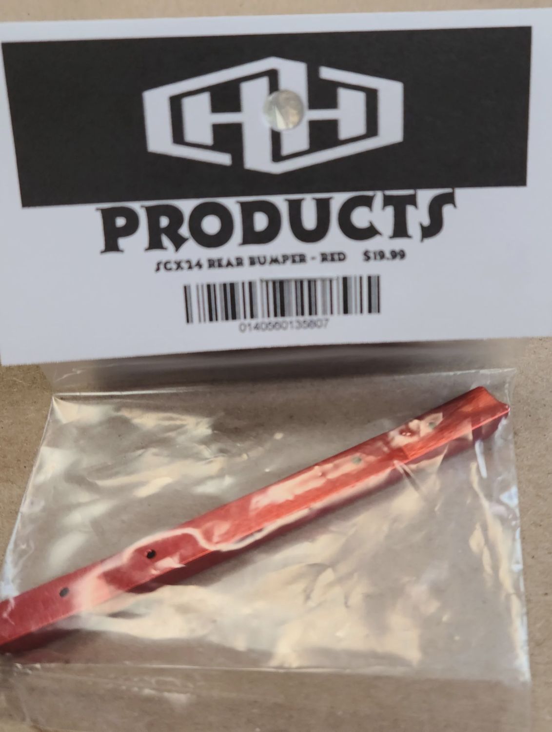 Hamilton Hobbies SCX24 Rear Bumper - Red (HAM135807)