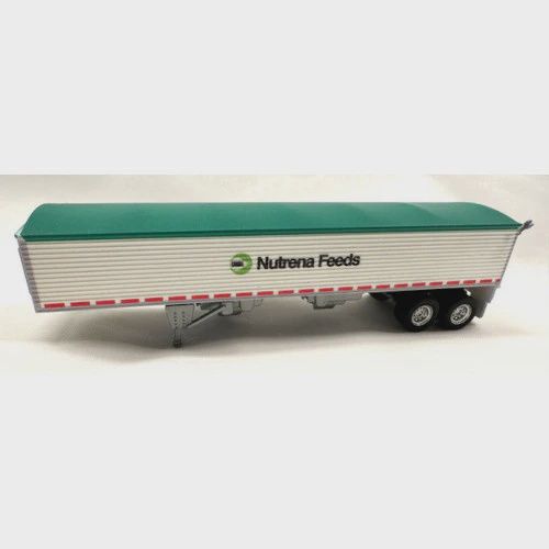HO Logistics 39' Covered Grain Trailer - Assembled -- Nutrena Feeds (white, green) (734-464)