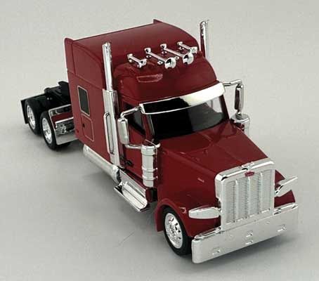 HO Logistics Peterbilt 589 Stand-Up Sleeper-Cab Semi Tractor - Assembled -- Red (734-589085)