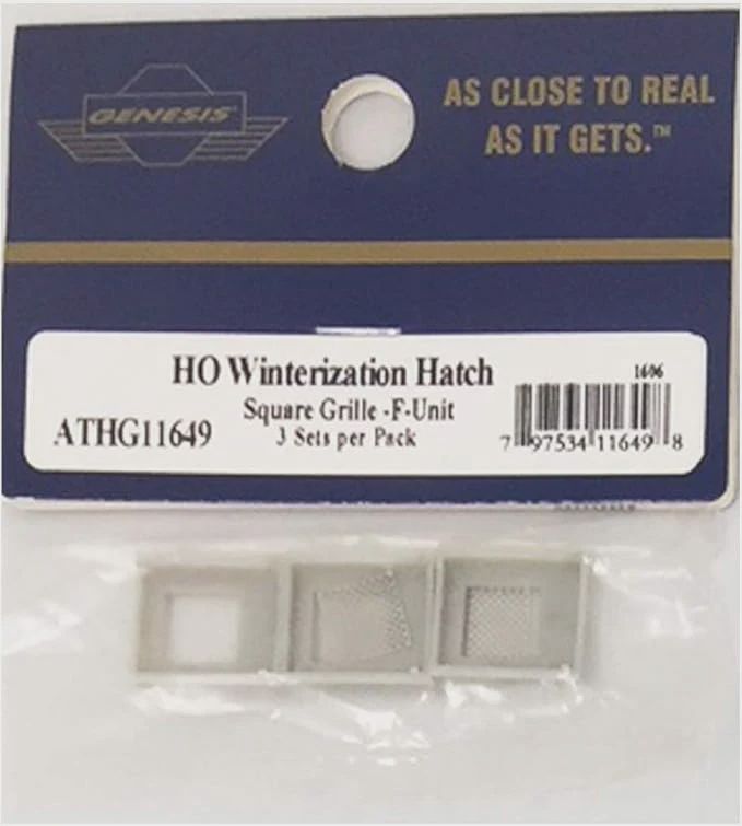 HO Winterization Hatch Set w/Square Grille, F-Unit (ATH11649)
