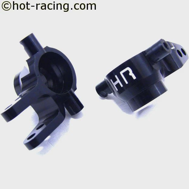 Hot Racing Black Aluminum Front Knuckles (HRAC1216)