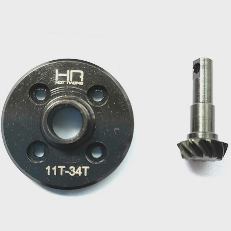 Hot Racing 11/34T Steel Helical Differential Ring Pinion Stock for TRX-4 (HRATRXF9411)