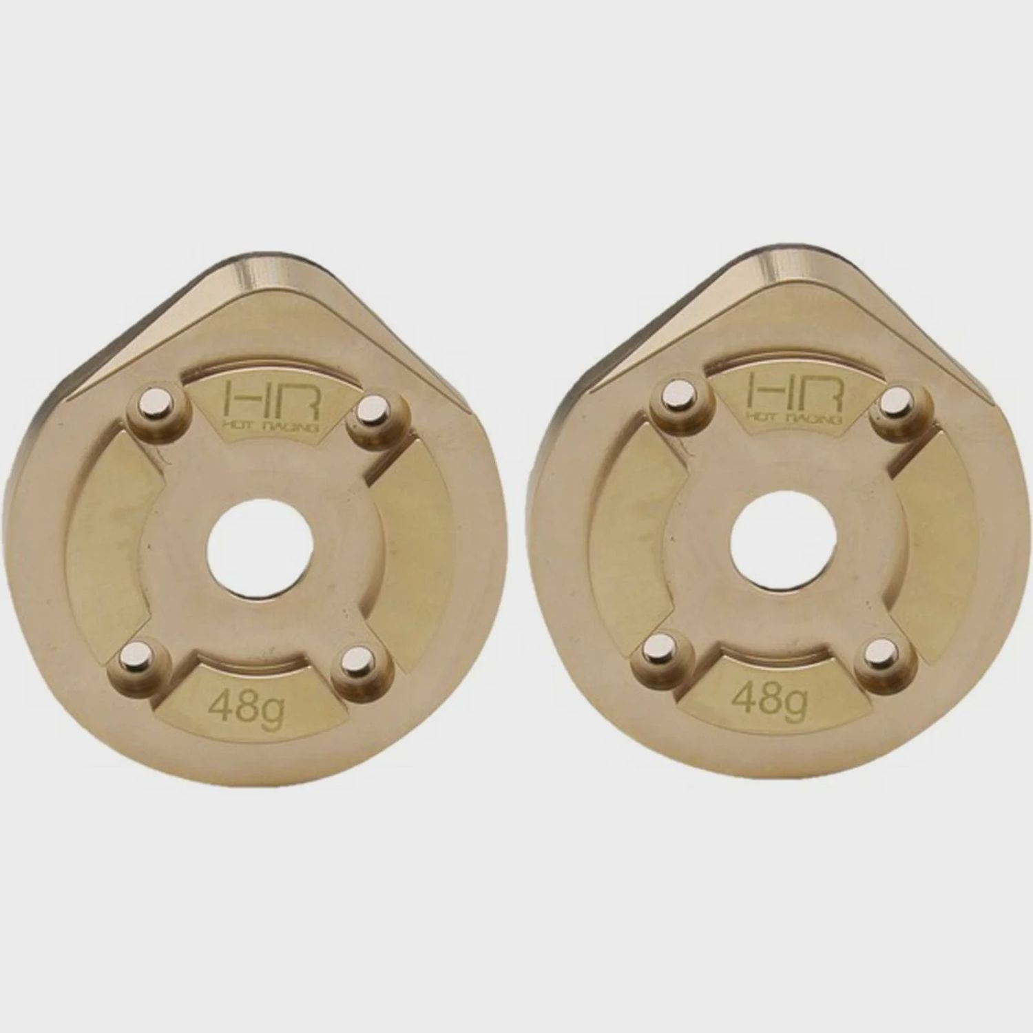 Hot Racing Brass Currie F9 Portal Steering Knuckle Caps: Axial UTB (HRAAUTB21CH)