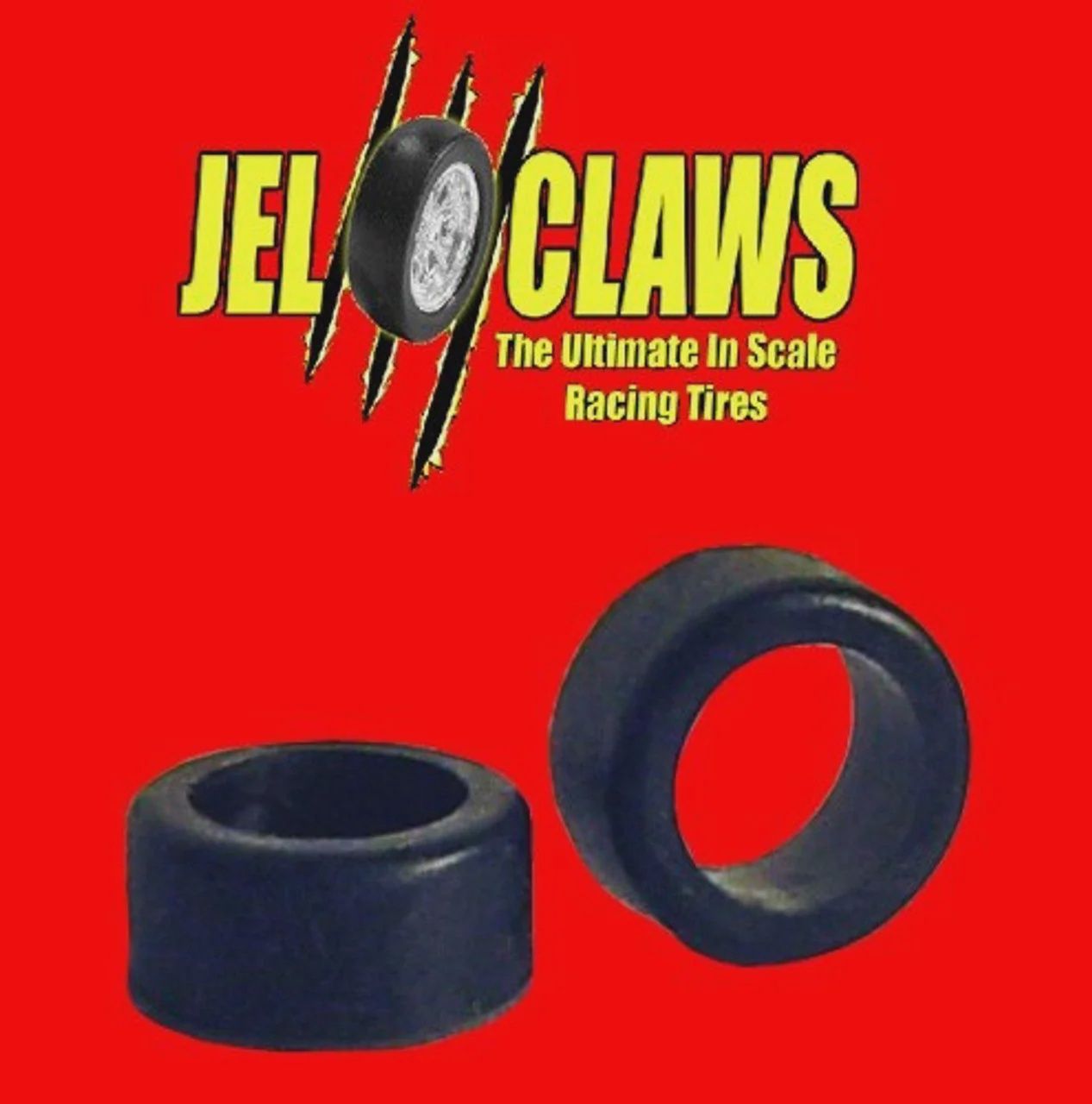 Innovative Hobby Supply IHS 1/64 Jel Claws Rubber Racing Tires for AFX Super G+front (10) (IHS2060F)