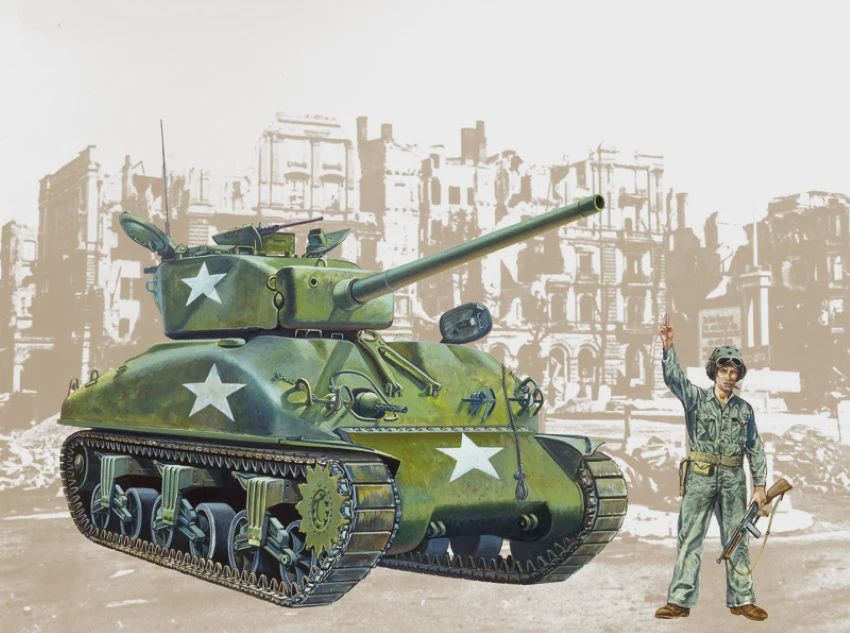 Italeri 1/35 M4A1 Sherman Tank (ITA225)