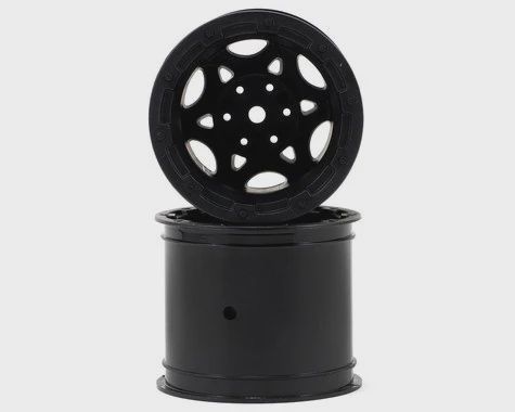 JConcepts 12mm Hex Tense 2.2" Stampede/Rustler Electric Front Wheel (2) (Black) (JCO3335B)