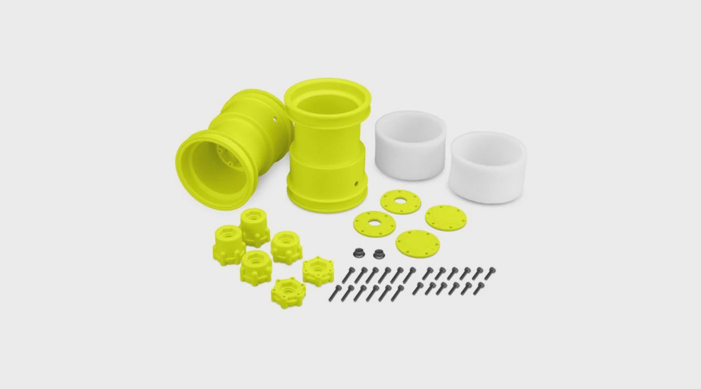 JConcepts Tribute 2.6 x 3.6" Monster Truck Wheel with Adapters (JCO3377Y)