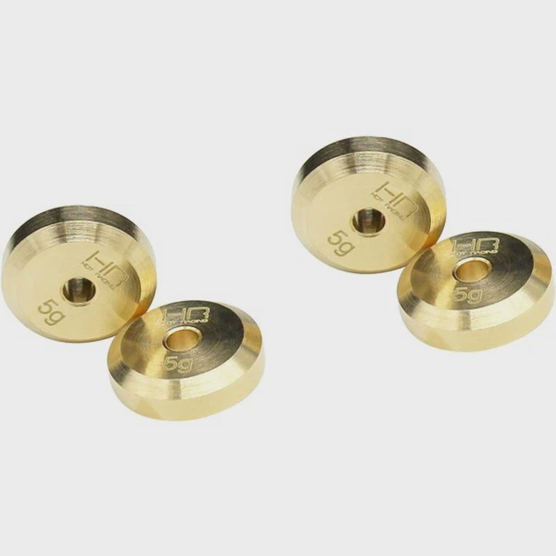 Hot Racing +4mm Steel Axles Brass Weight: SCX24 (HRASXTF2604H)