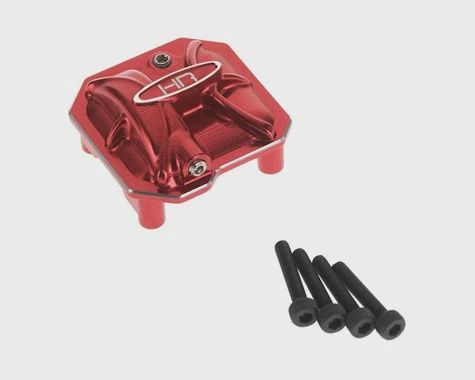 Hot Racing Axial SCX10 II Aluminum AR44 Axle Diff Cover (Red) (SCXT12C02)