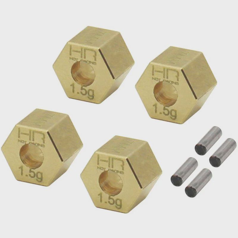 Hot Racing Brass Stock Wheels Hub +1.5mm wide 7mm Hex: Traxxas TRX4-18 (HRATRXM10H15)