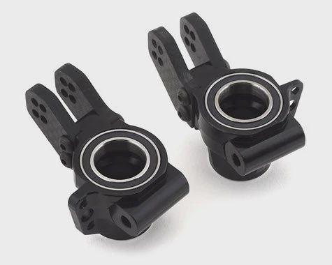 Hot Racing Kraton/Outcast Aluminum "HD Bearings" Rear Axle Carriers (Black) (2) (AON22M01)