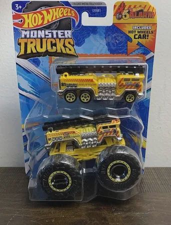 Hot Wheels 5 Alarm Diecast Monster Truck W/ Bonus Car 2023 Mattel 1:64