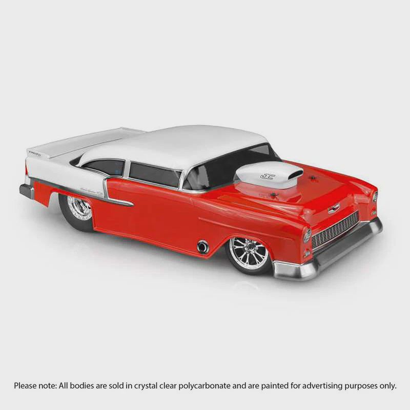 JConcepts 1955 Chevy Bel Air Street Eliminator Drag Racing Body (Clear) (JCO0365)