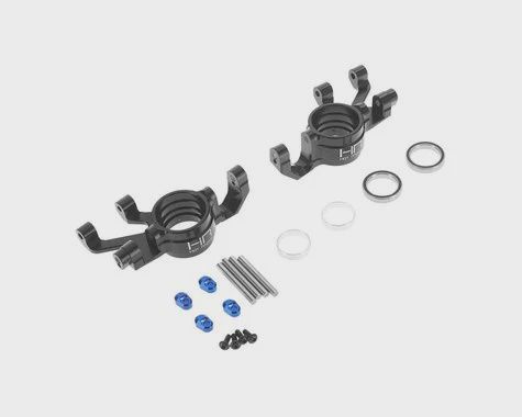Hot Racing Traxxas X-Maxx Aluminum Steering Blocks (Black) (HRAXMX2101)