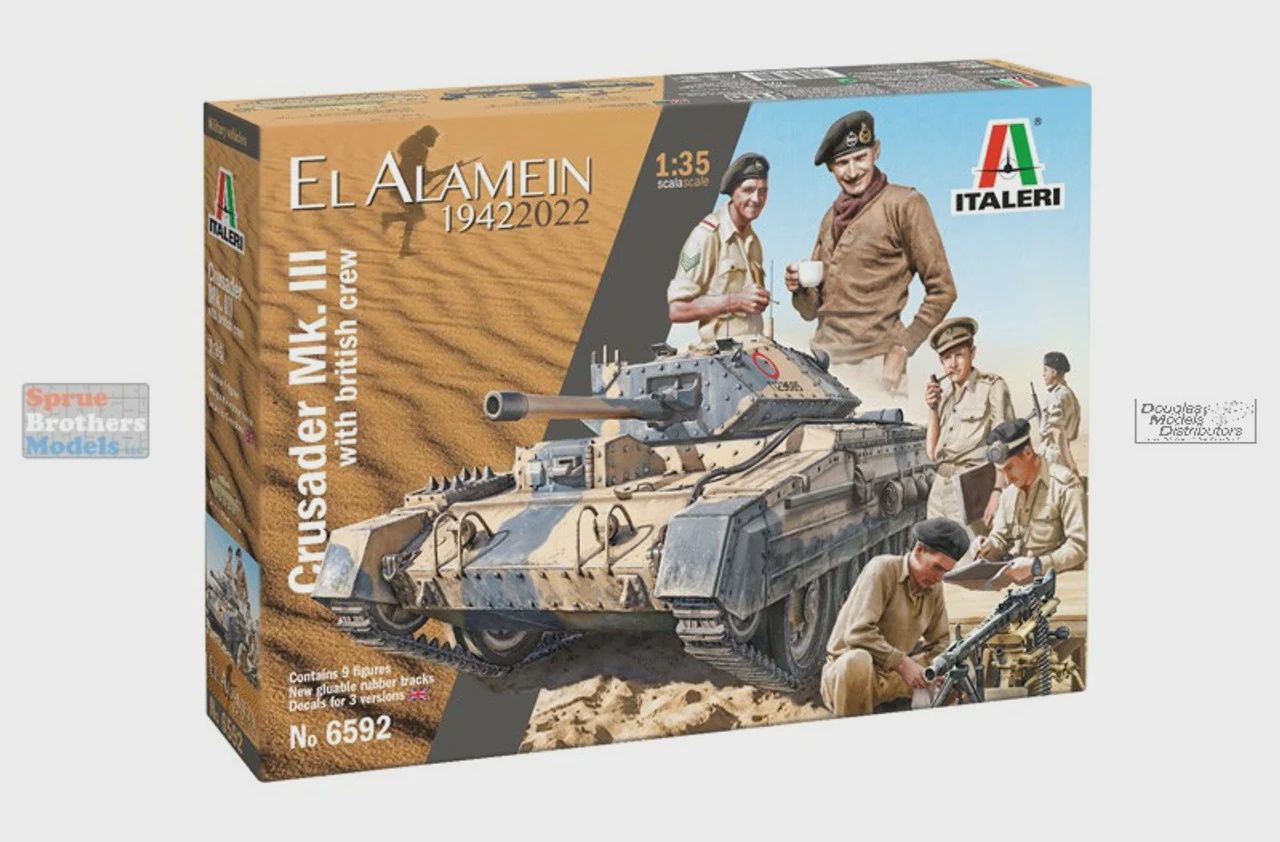 Italeri 1:35 Italeri Crusader Mk.III with Crew El Alamein 1942 (ITA6592)