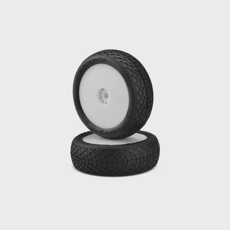 JConcepts Ellipse Tires, Green Compound FR White Wheel(2) (JCO40021211)