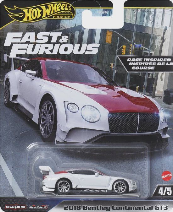 Hot Wheels Premium Fast &amp; Furious 2018 BENTLEY CONTINENTAL GT3 (HVR63)
