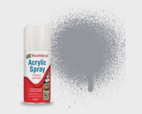 Humbrol 150ml Acrylic Matte Light Grey Spray (HMB6064)