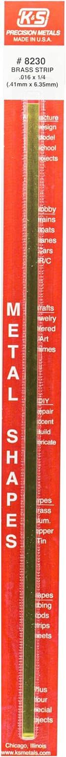 K&amp;S Brass Strip, 25" Wide x 12" Long (K+S8230)