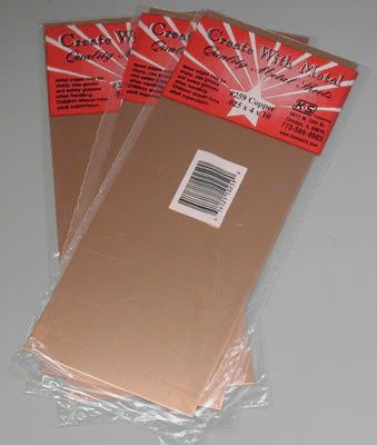 K&amp;S Copper Sheet 4x10" .025" (K+S259)