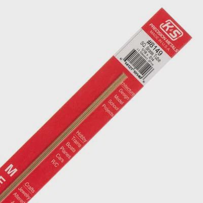 K+S 1/16 Square Brass Tube (2) (K+S8149)