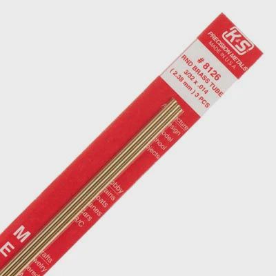 K+S 3/32 Round Brass Tube (3) (K+S8126)