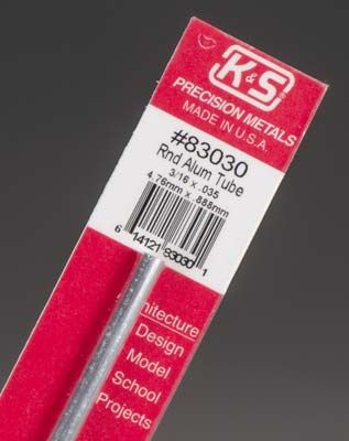 K+S Aluminum Tube 3/16x.035" (K+S83030)