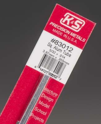 K+S Square Aluminum Tube 5/32x.014" (K+S83012)