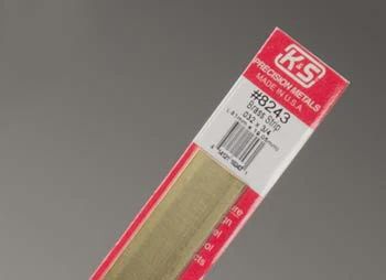 K&amp;S Brass Strip .032x3/4" (K+S8243)