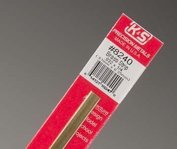 K+S Brass Strip .032'' x 1/4'' x 12'' (K+S8240)