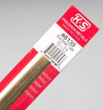 K+S Round Brass Tube 1/2" (K+S8139)
