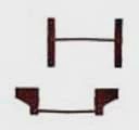 Kadee END GRAB IRONS BLACK (8) (KAD2254)