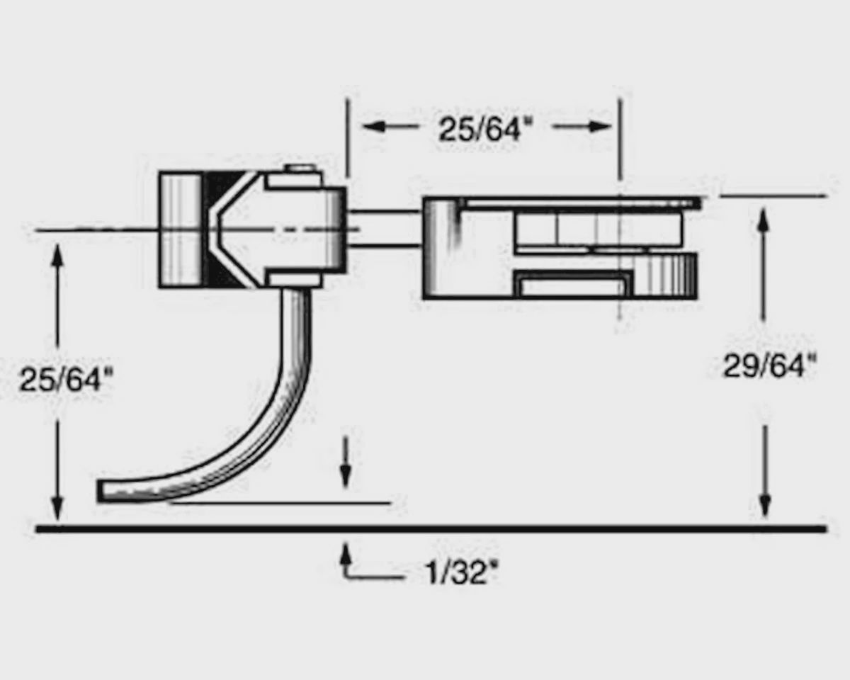 Kadee HO Body Mounted Coupler, 25/64" Center (2pr) (KAD36)