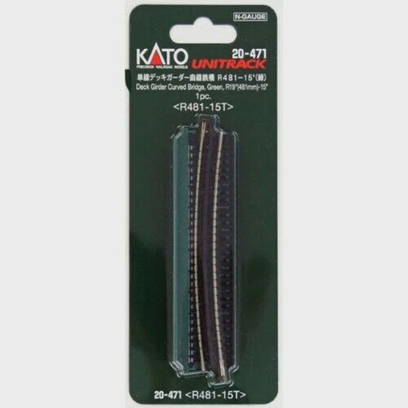 Kato N 19" Curved Deck Girder Bridge Green 15 degree (KAT20471)