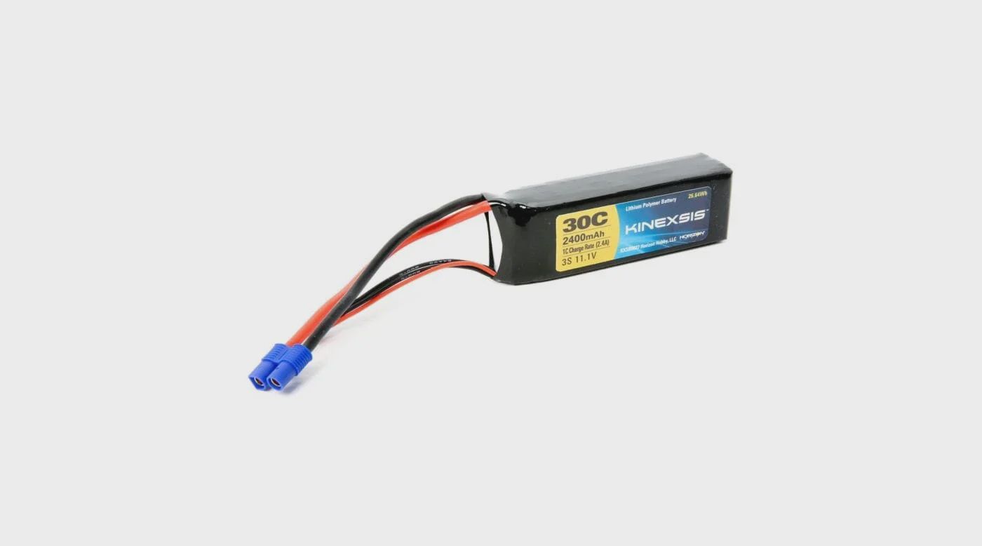 Kinexsis 11.1V 2400mAh 3S 30C LiPo, 13AWG, EC3 (KXSB0027)