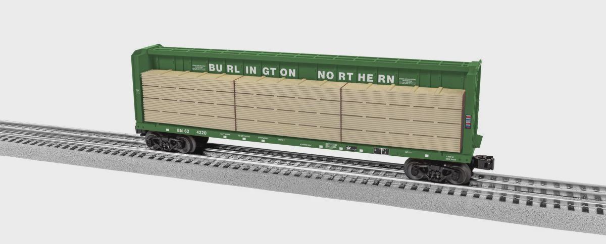 Lionel BURLINGTON NORTHERN CENTERBEAM FLATCAR #624189 (LNL2343061)