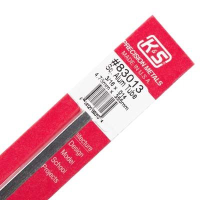 K+S Square Aluminum Tube 3/16x.014" (K+S83013)
